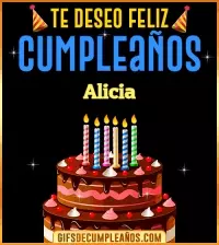 GIF Te deseo Feliz Cumpleaños Alicia